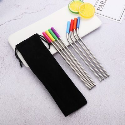 stainless steel straws with silicone tips
