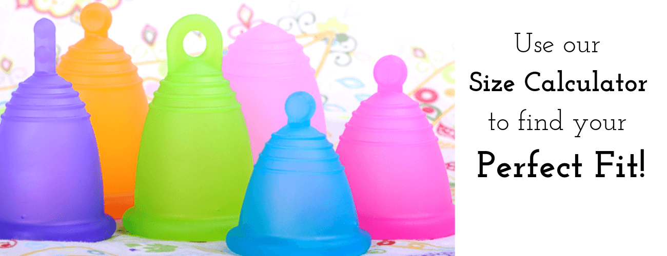 Variety of Me Luna Menstrual Cups in different shapes and sizes 
