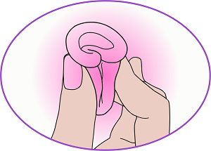 menstrual cup fold c fold