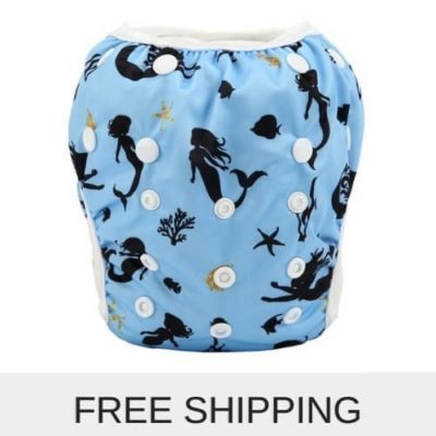 baby reusable swim nappies mermaid