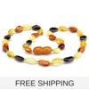 Multicolored baby amber necklace